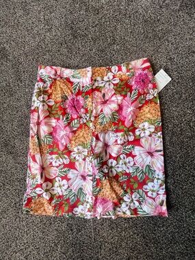 Liz Claiborne Villager Skirt ~ Floral ~ Stretch Pencil Skirt ~ Size 12 - NWT